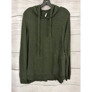 Z Supply Green Hoodie Pullover Long Sleeve Sweatshirt Size L